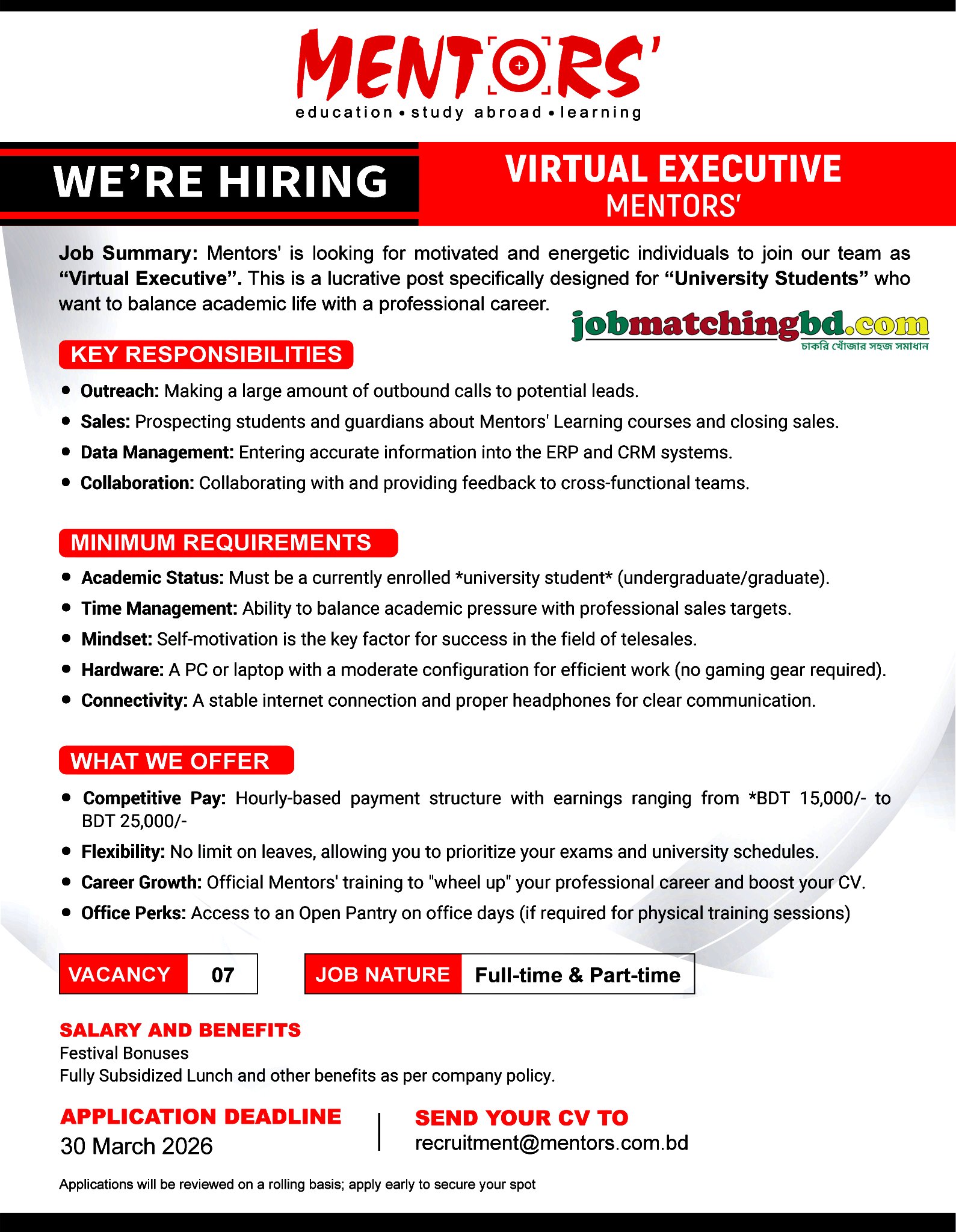 Executive Jobs in Dhaka