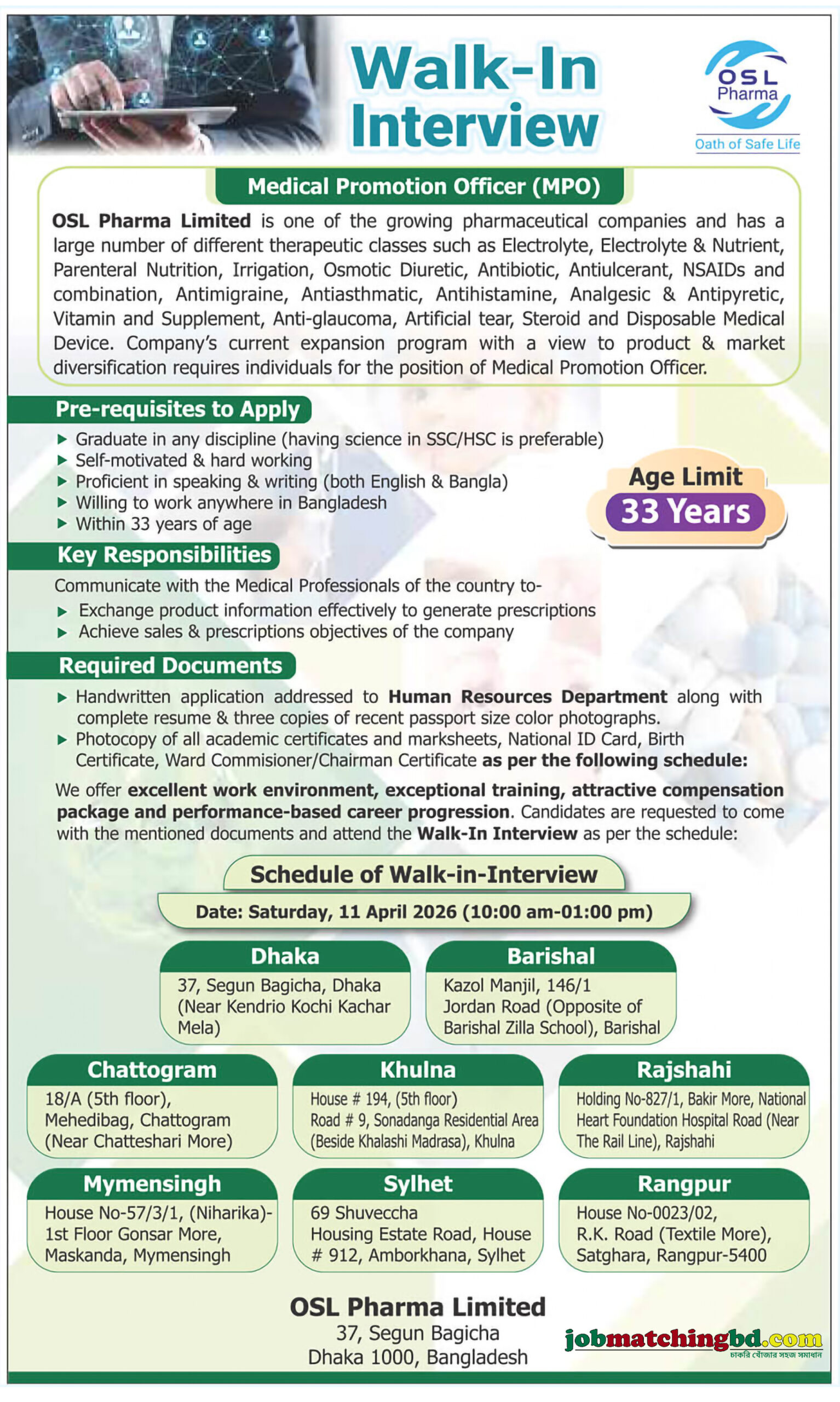 Pharmaceutical Jobs in BD 2026