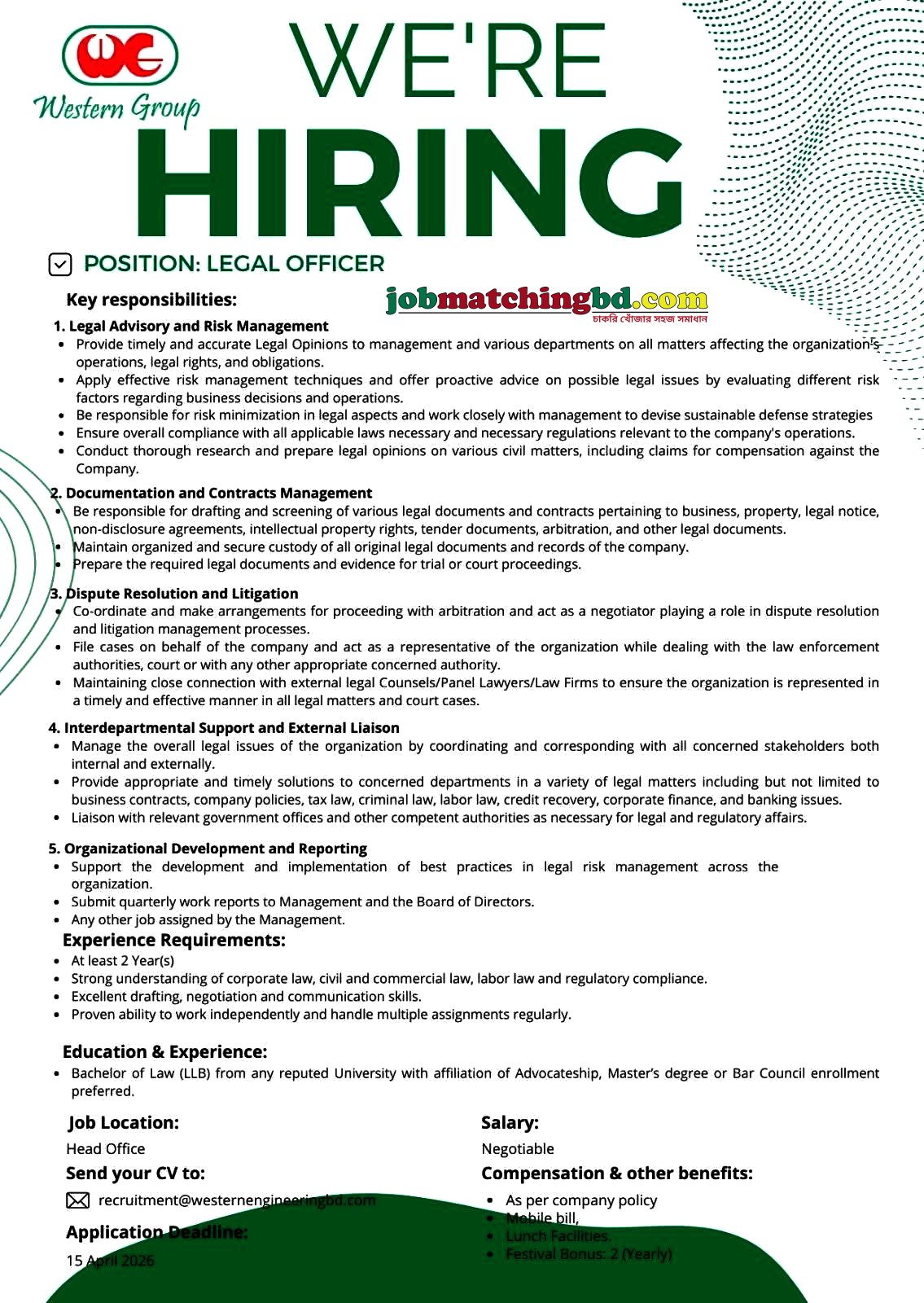 Legal Jobs in Bangladesh