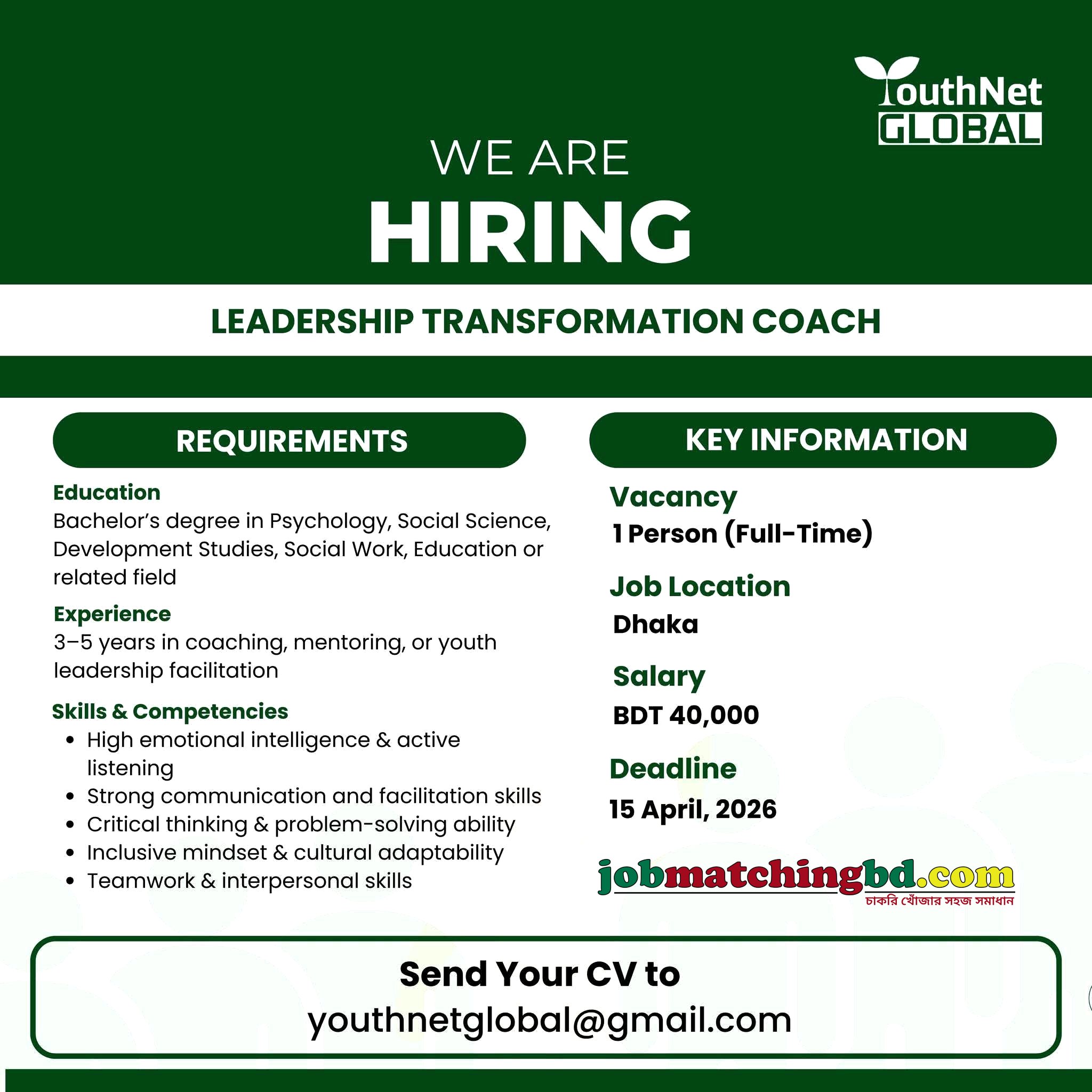 Coach Job Vacancy