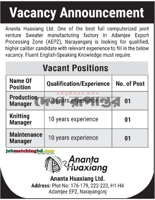 Garment Job in Dhaka 2026