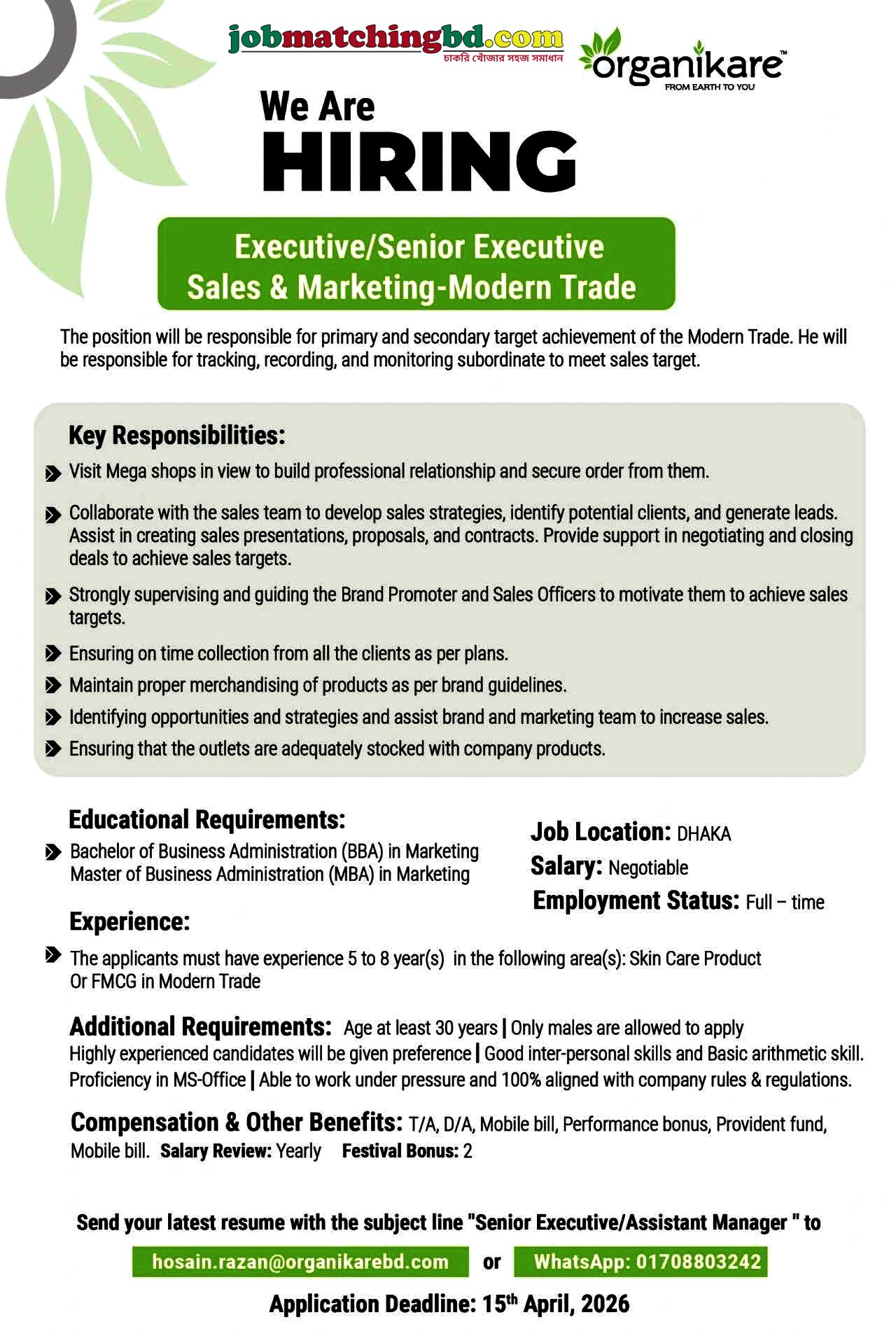 Sales and Marketing Job