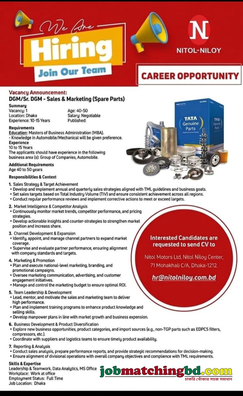 DGM/Sr DGM - Sales and Marketing