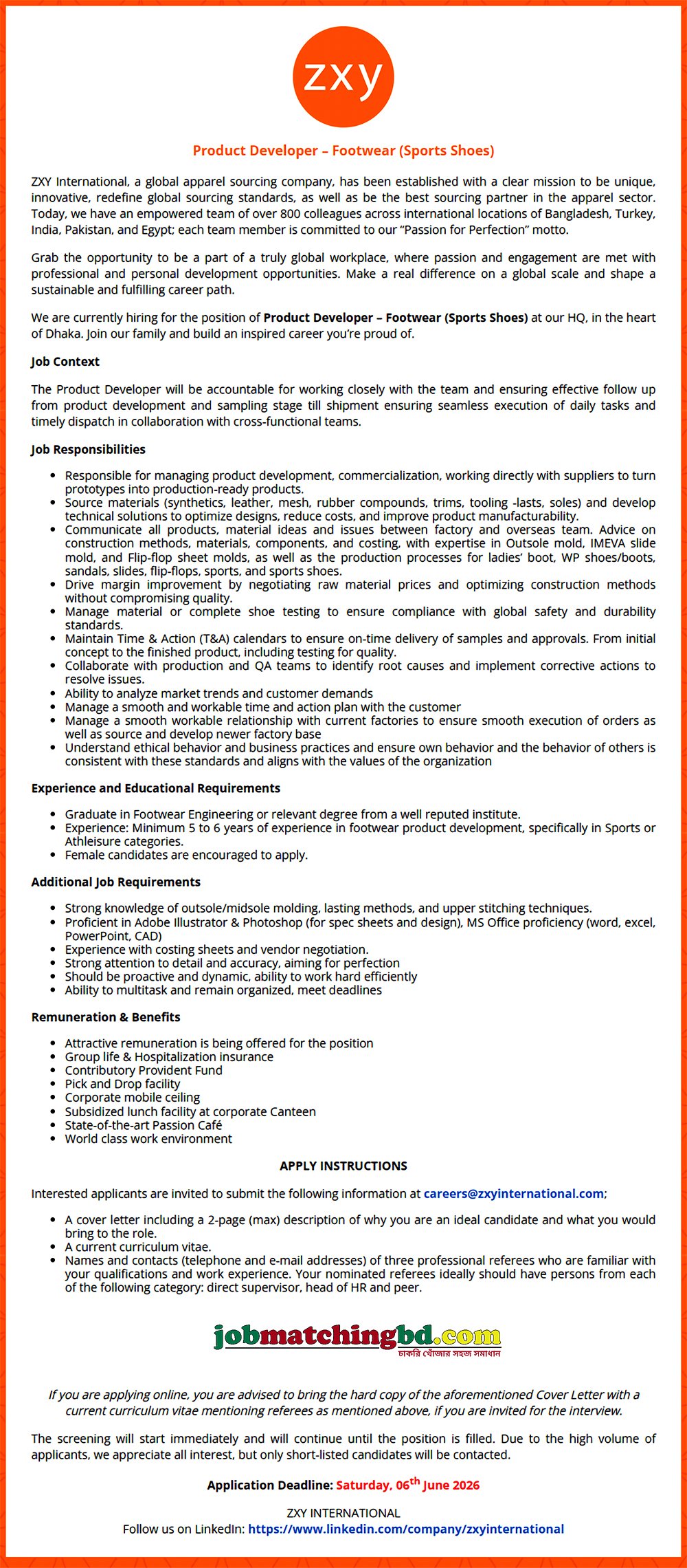Garments Jobs in Dhaka 2026