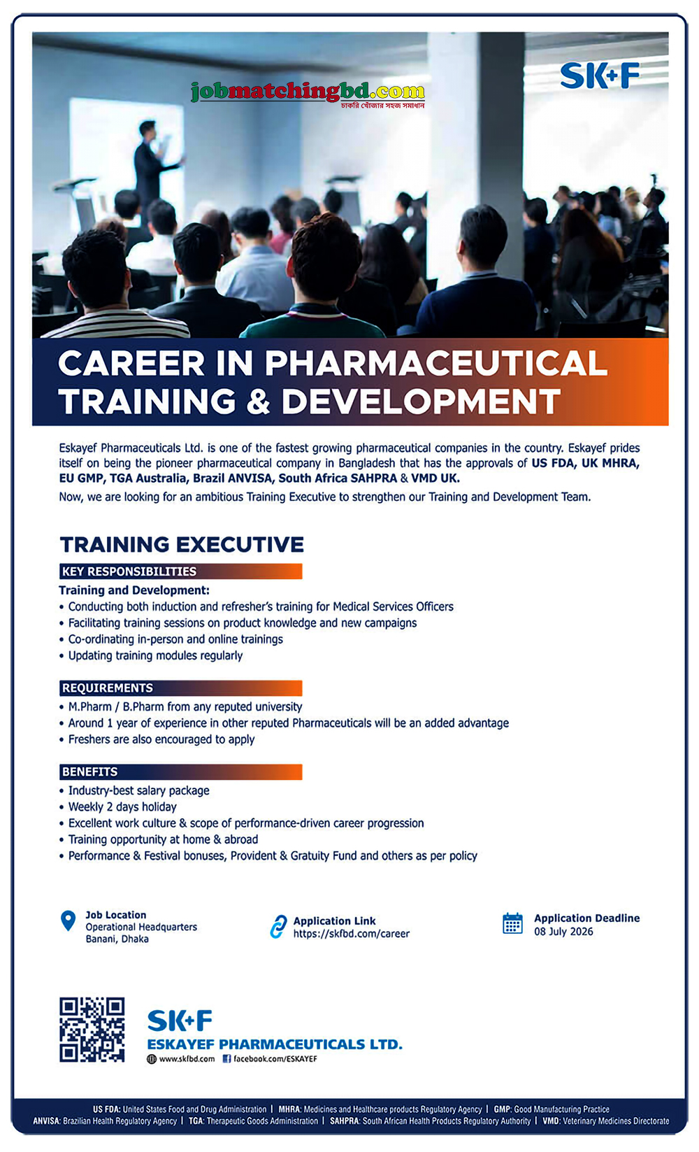 Pharma Job in Bangladesh 2026