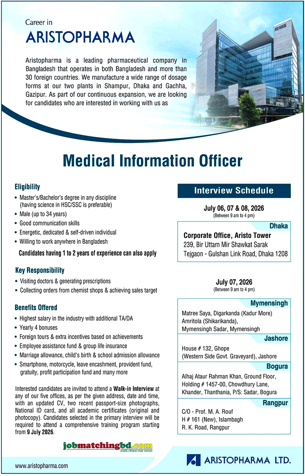 Pharma Jobs in Bangladesh 2026