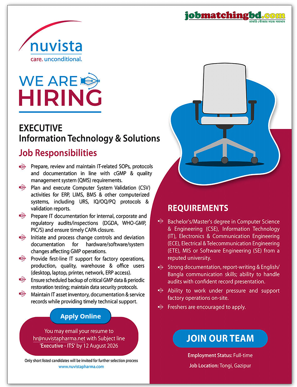 Pharma Jobs BD 2026