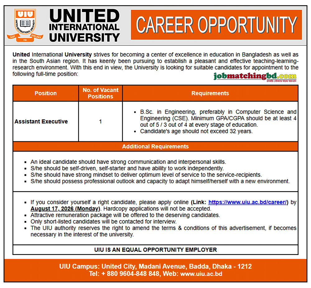Assistant Executive Jobs 2026