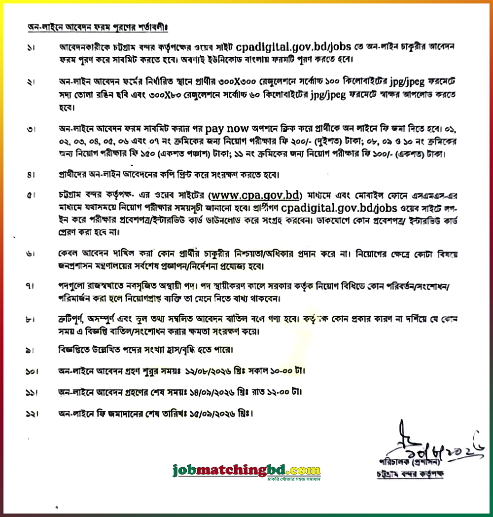 CPA Job Circular 2026